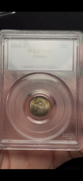 20 Centimes, France, 1860-A, Napoleon III PCGS MS67