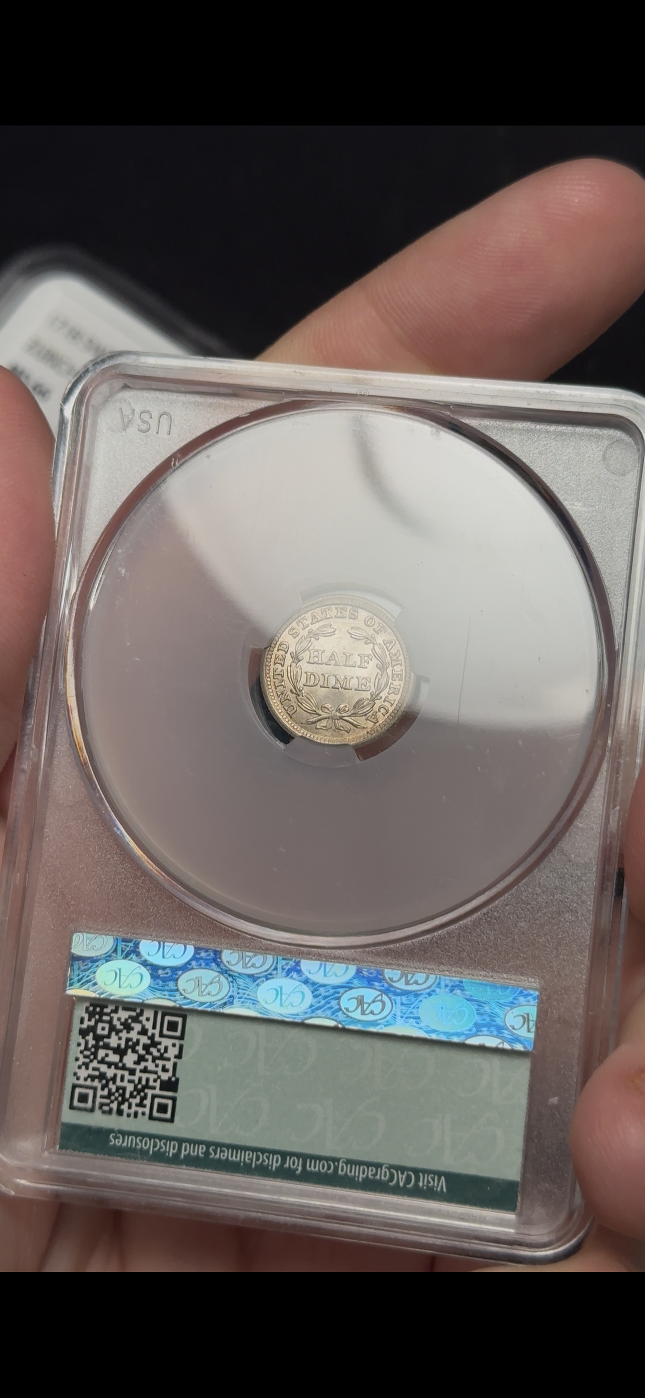 Half Dime, 1844, FS-301, CACG MS66