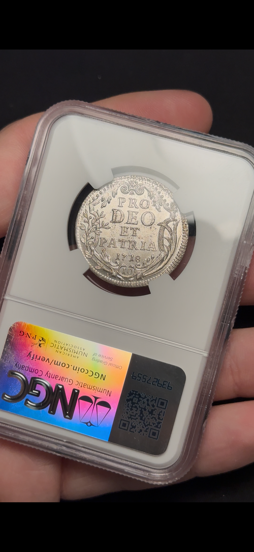 10 Schilling, Switzerland 1718 Zurich NGC MS66